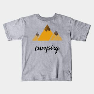 Camping lovers retro mountains adventures outdoors Kids T-Shirt